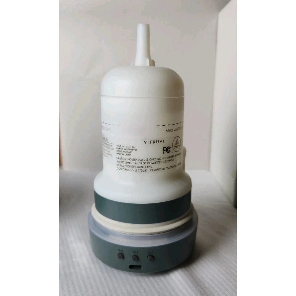 Vitruvi Stone Ceramic Ultrasonic Essential Oil Diffuser Works Great! Dusk Blue